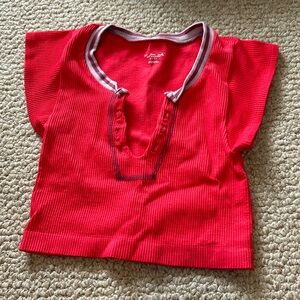 Urban Outfitters seamless crop top (pink/red)